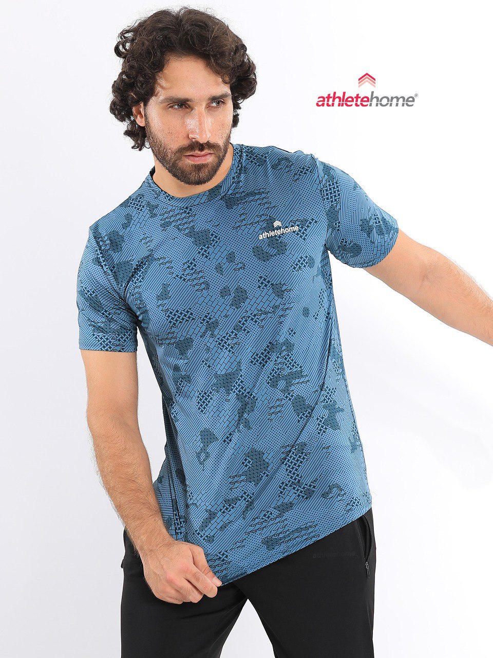Athlete Home 'Disruptor' Men's Performance T-Shirt | Digital Camo Print Gym & Training Top | Breathable & Lightweight in Egypt