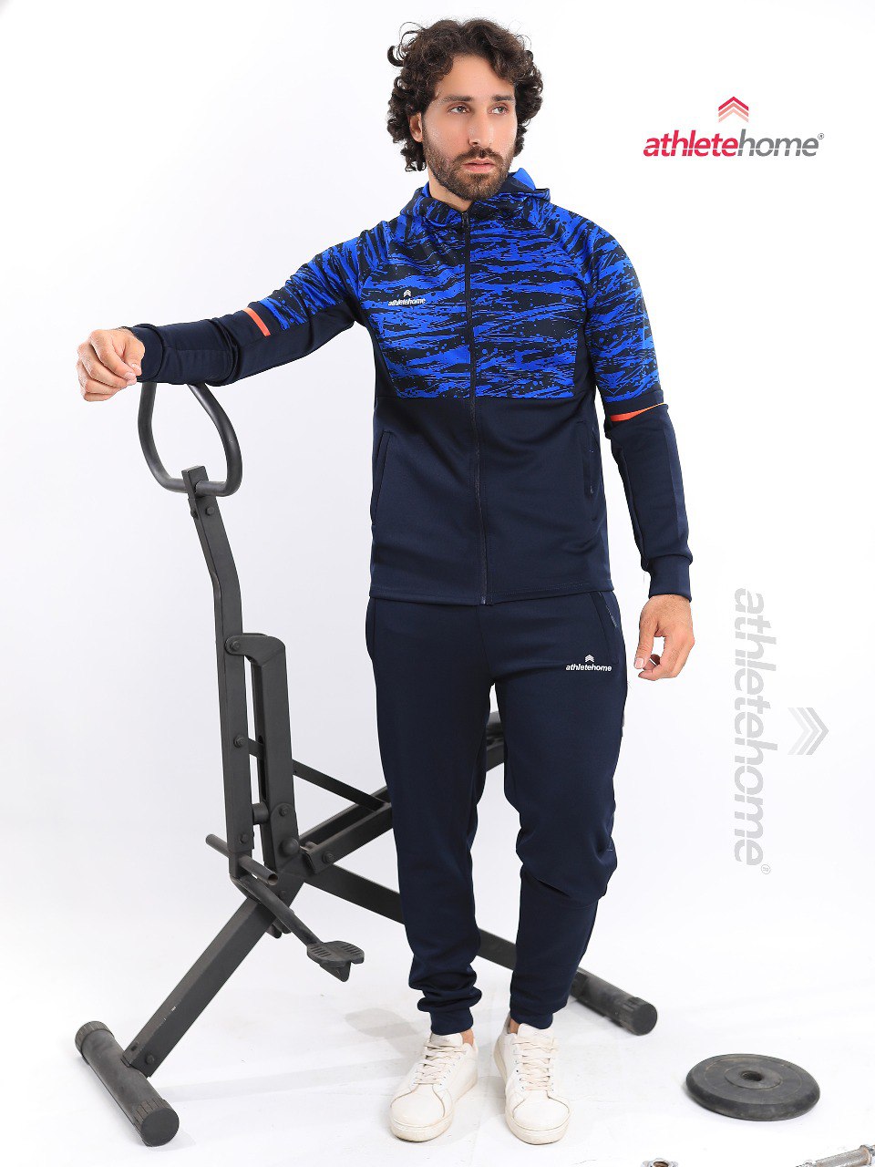 Athlete Home Men's Performance Training Tracksuit | Full-Zip Jacket & Joggers for Gym, Warm-ups, and Active Lifestyles