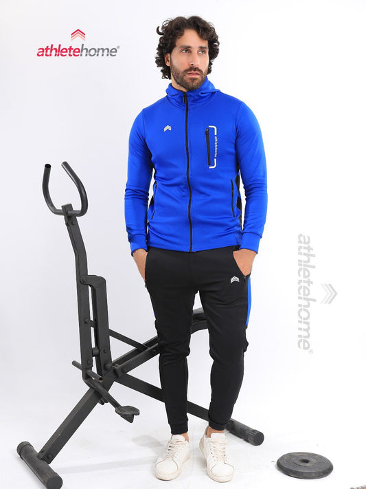 ترنج رجالي "فولت" للأداء العالي من Athlete Home | جاكيت بكابيشو وسوستة كاملة للجيم والجري والمظهر الرياضي العصري