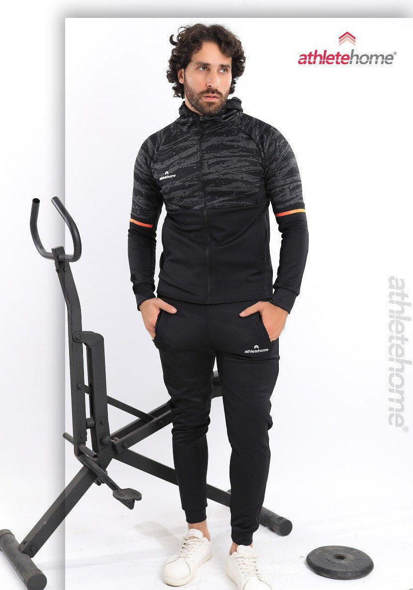 Athlete Home Men's Performance Training Tracksuit | Full-Zip Jacket & Joggers for Gym, Warm-ups, and Active Lifestyles