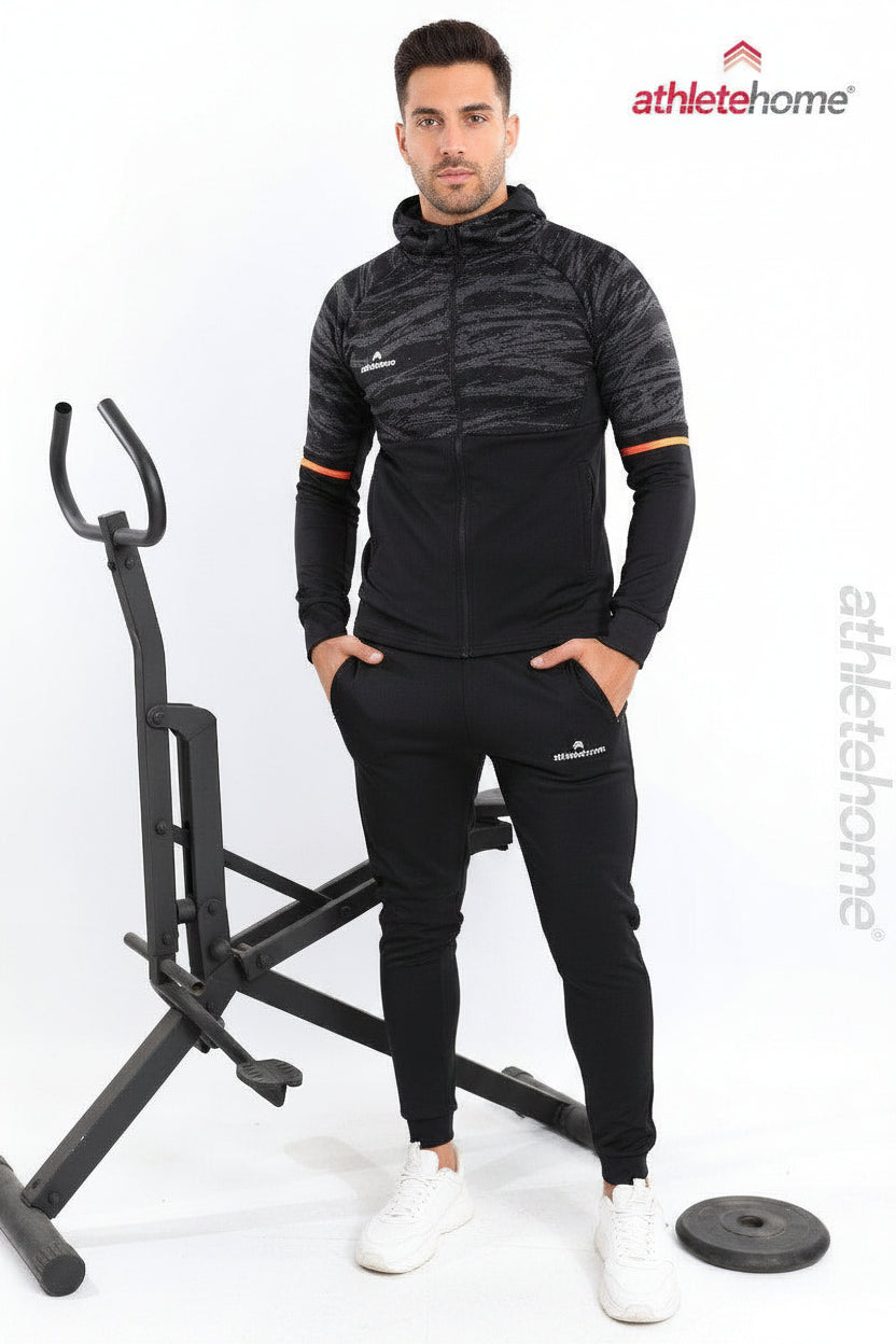 Athlete Home Men's Performance Training Tracksuit | Full-Zip Jacket & Joggers for Gym, Warm-ups, and Active Lifestyles