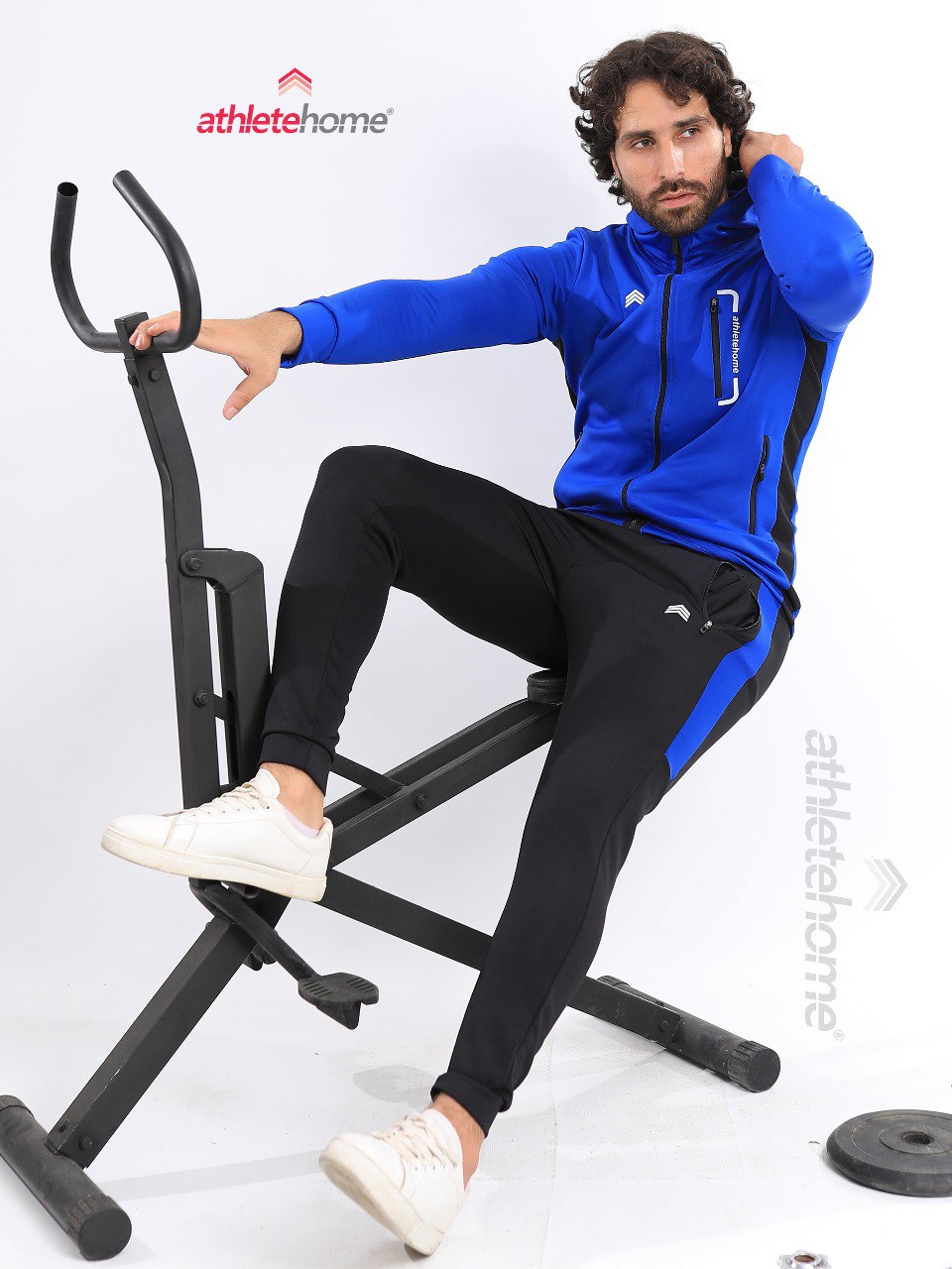 Athlete Home Men's Volt Performance Tracksuit | Hooded Full-Zip Jacket & Tapered Joggers for Gym, Running, and Athletic Style