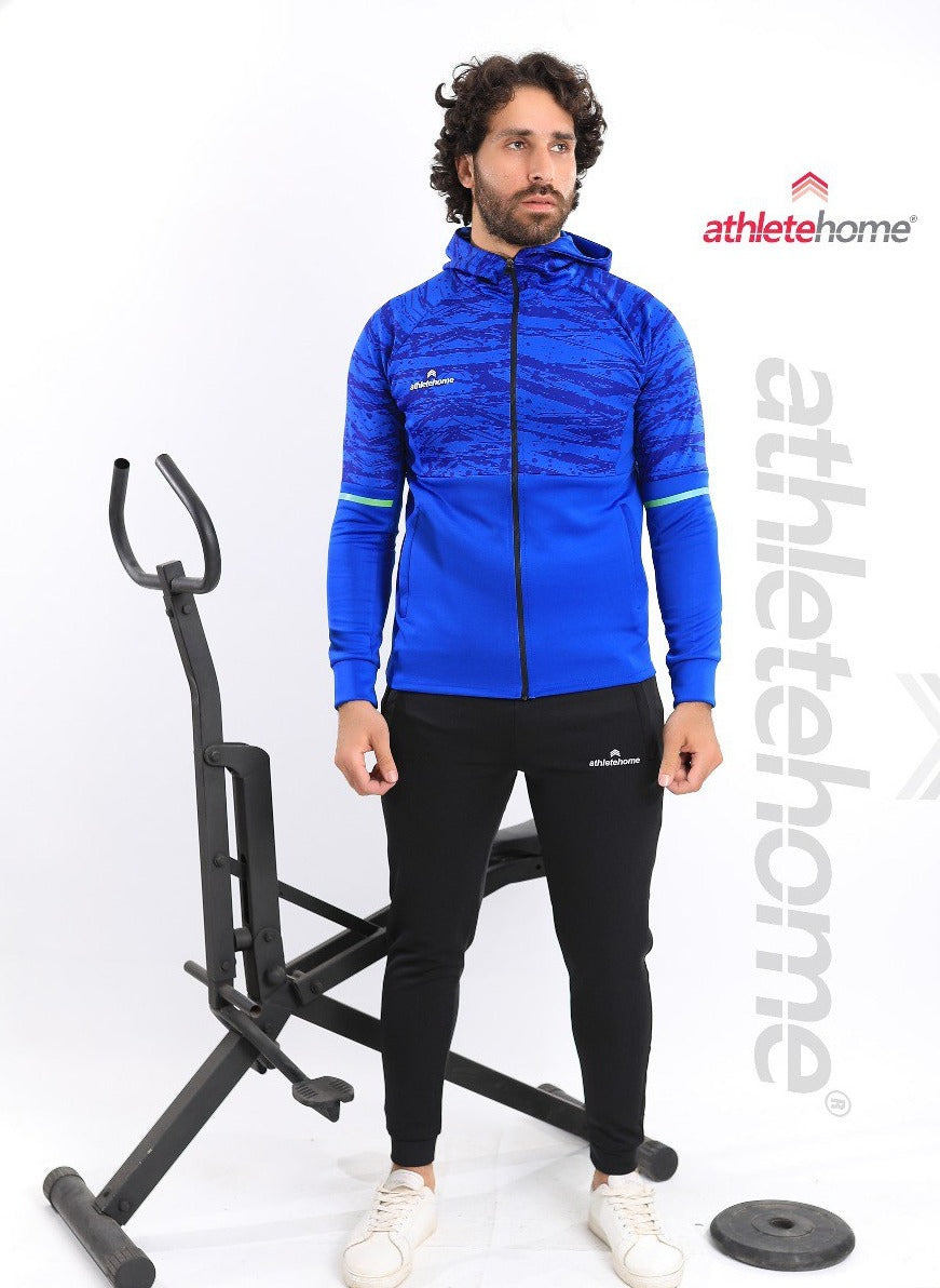 Athlete Home Men's Performance Training Tracksuit | Full-Zip Jacket & Joggers for Gym, Warm-ups, and Active Lifestyles