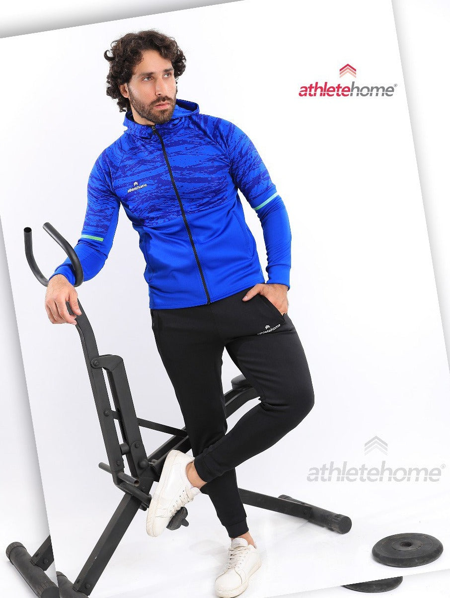 Athlete Home Men's Performance Training Tracksuit | Full-Zip Jacket & Joggers for Gym, Warm-ups, and Active Lifestyles