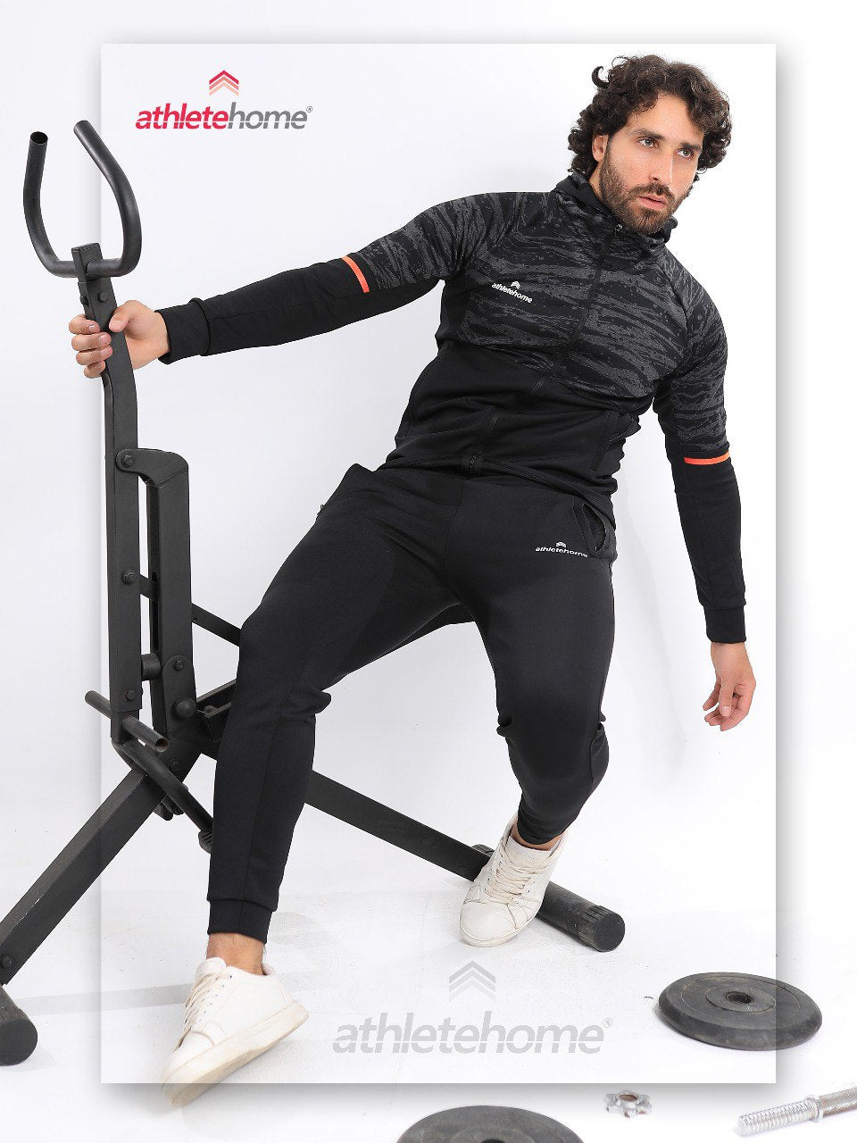 Athlete Home Men's Performance Training Tracksuit | Full-Zip Jacket & Joggers for Gym, Warm-ups, and Active Lifestyles