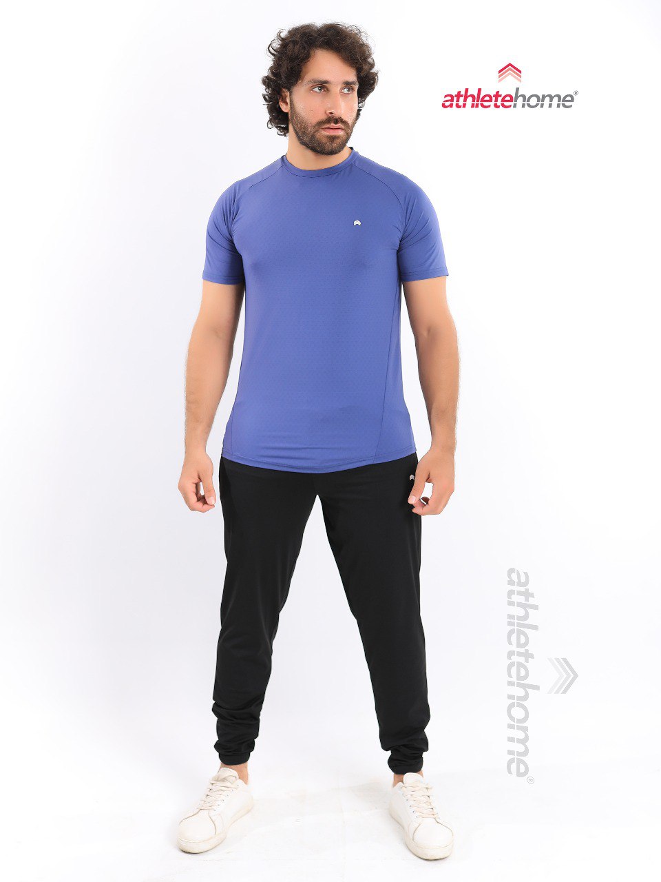 Athlete Home 'Aero-Flow' Men's Performance Set | Ultra-Breathable Perforated T-Shirt & Tapered Joggers for Gym, Training & Athleisure in Egypt