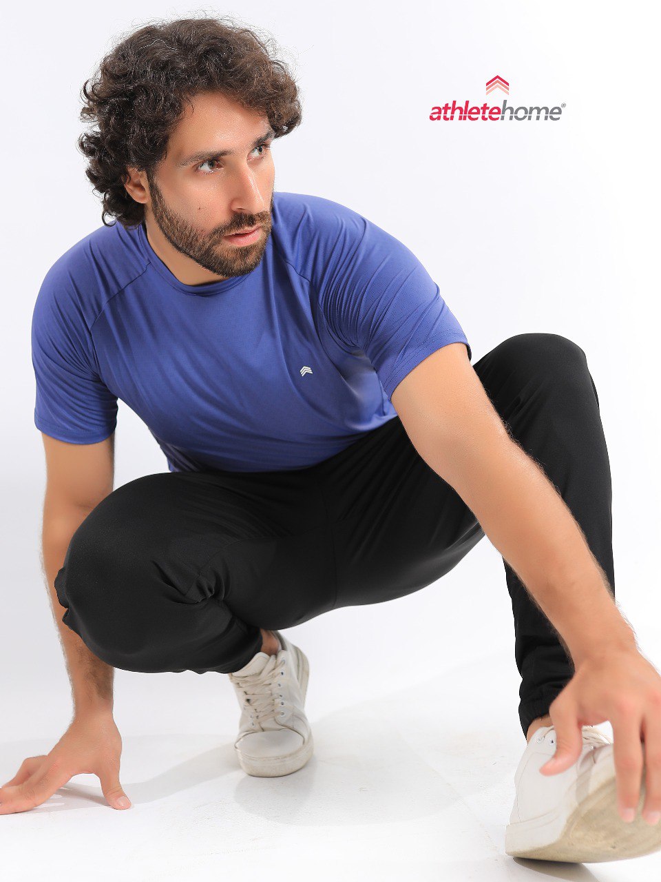 Athlete Home 'Aero-Flow' Men's Performance Set | Ultra-Breathable Perforated T-Shirt & Tapered Joggers for Gym, Training & Athleisure in Egypt