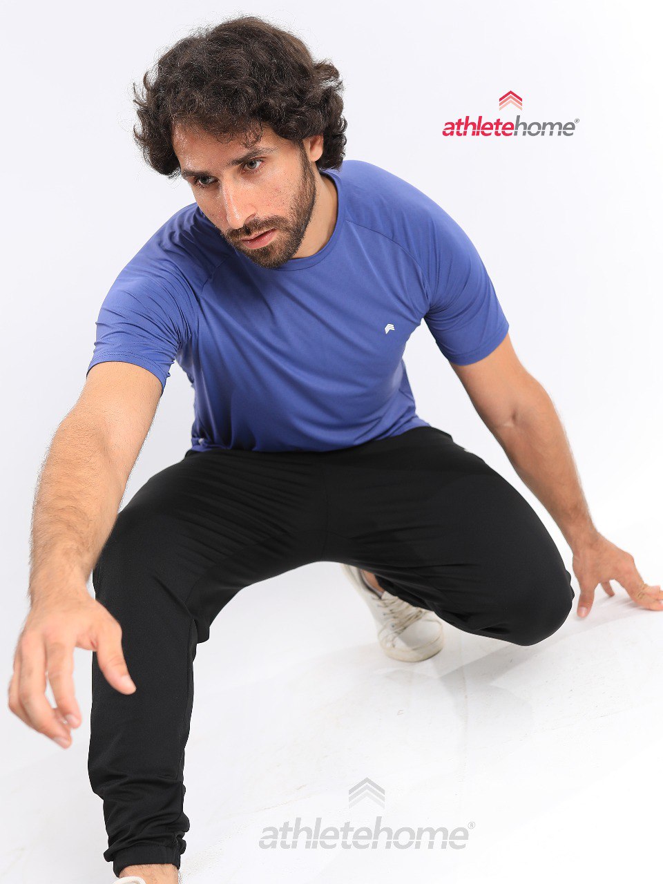 Athlete Home 'Aero-Flow' Men's Performance Set | Ultra-Breathable Perforated T-Shirt & Tapered Joggers for Gym, Training & Athleisure in Egypt