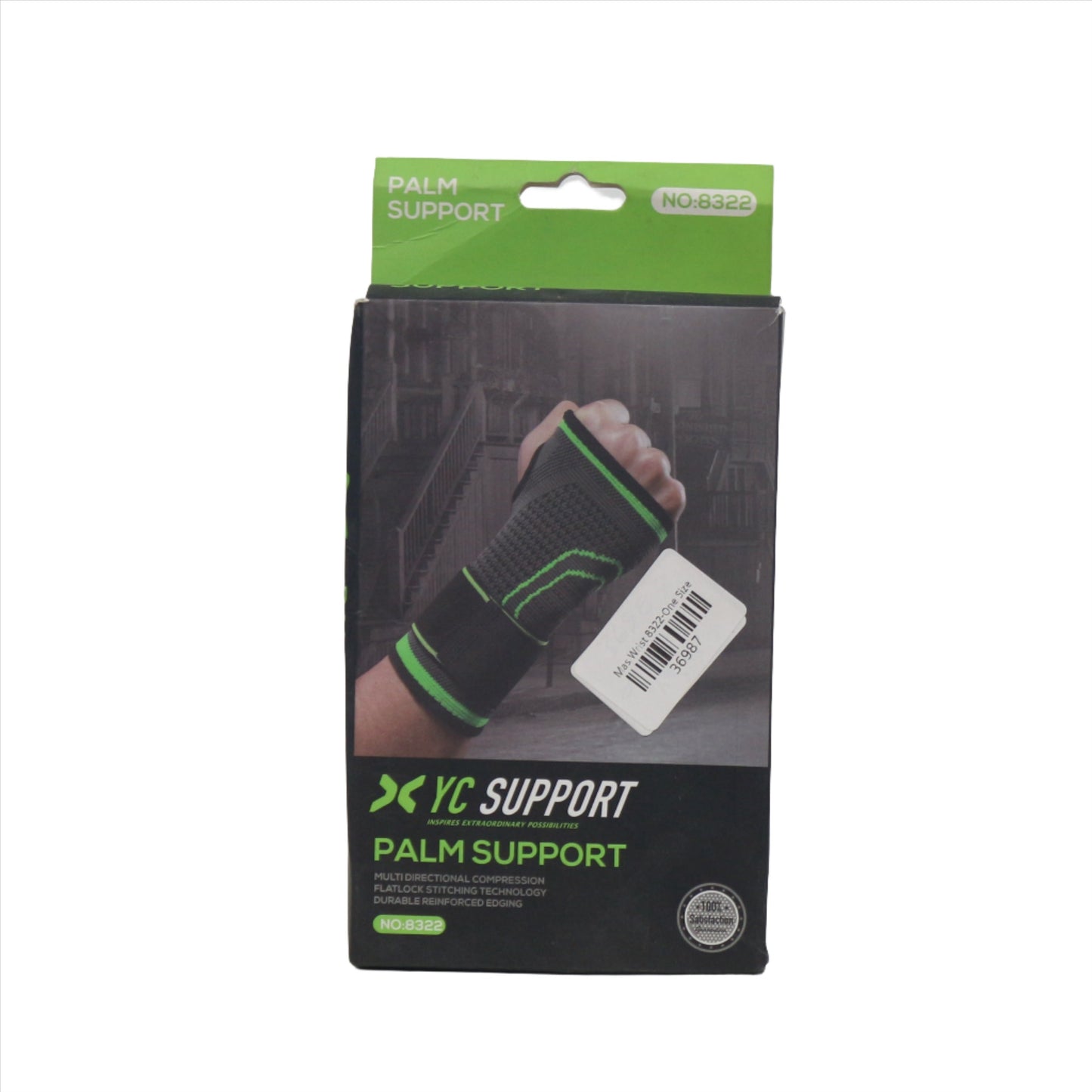 YC Performance Palm & Wrist Support | Compression Sleeve with Adjustable Strap for Heavy Lifting, Crossfit, & Injury Prevention | Breathable Fabric - One Size