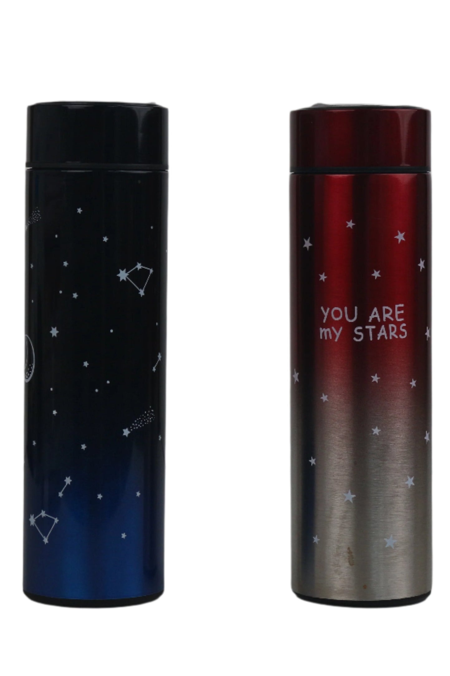 ترمس حراري رياضي حافظ للحرارة والبرودة | مطرة ستانلس ستيل للجيم | زجاجة مياه مانعة للتسريب للمشروبات الساخنة والباردة | تصميم النجوم الملهم