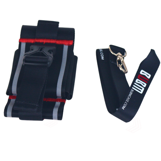 BUBM Heavy-Duty Adjustable Luggage Strap with Security Buckle & Utility Lanyard | Reflective Travel Belt Set for Suitcases & Bags