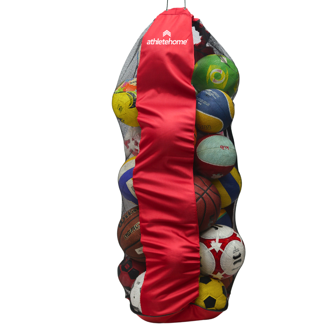 Heavy-Duty Sports Ball Bag with Shoulder Strap(Without Balls ) - Extra Large Mesh Equipment Carrier for Football, Basketball, Volleyball & Team Sports