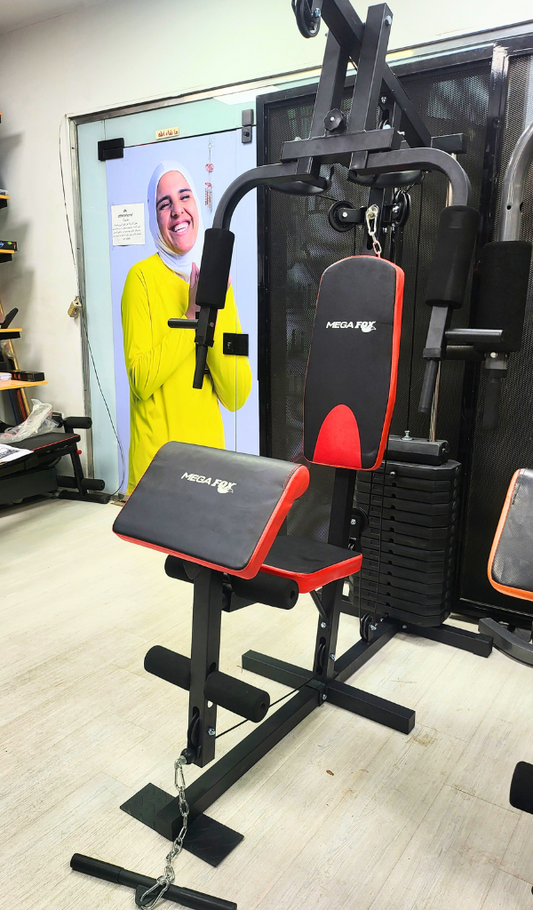 Mega Fox Home Gym Plates Multi-Workout Station for Strength Training - Multifunctional Home Gym Equipment for Full Body Workouts, Weightlifting, and Muscle Building - Perfect for Chest Press, Lat Pulldowns, Leg Extensions, and More in Egypt