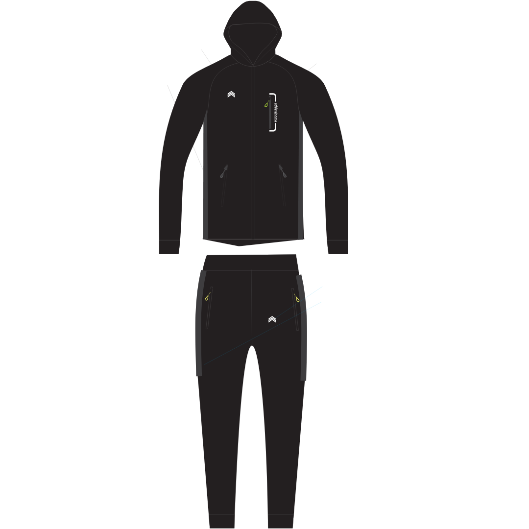 Athlete Home Men's Volt Performance Tracksuit | Hooded Full-Zip Jacket & Tapered Joggers for Gym, Running, and Athletic Style