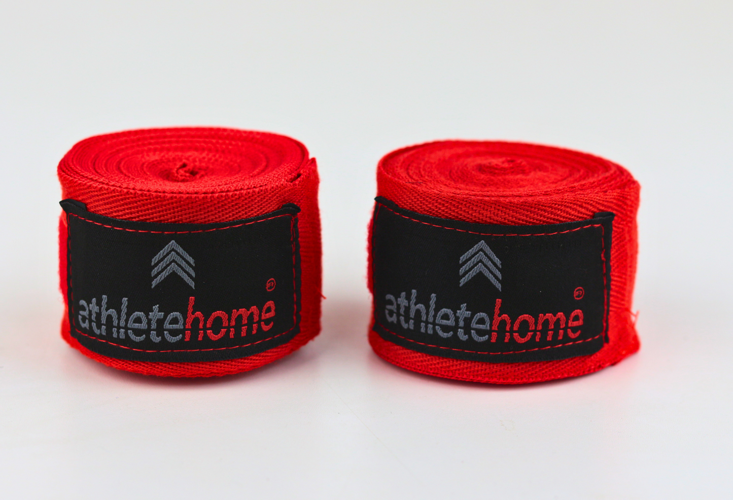 رباط يد احترافي من Athlete Home مقاس 180 بوصة | باندج ملاكمة قطني شبه مرن باللون الأحمر لرياضات الفنون القتالية المختلطة، الملاكمة، والمواي تاي | لدعم الرسغ وحماية مفاصل اليد