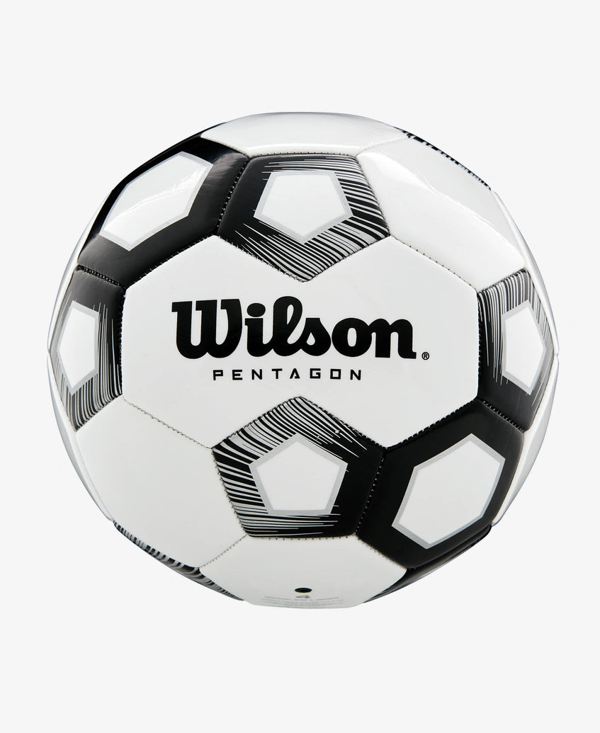 Wilson Pentagon Soccer Ball – Classic Black & White Design | Durable Training & Match Ball for Athletes and Fitness Enthusiasts