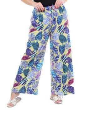 بنطلون "نسمة الصيف" الواسع من Athlete Home: بنطلون نسائي فضفاض خفيف الوزن بطبعة أوراق شجر، مثالي للشاطئ والاسترخاء والإطلالات الكاجوال في مصر