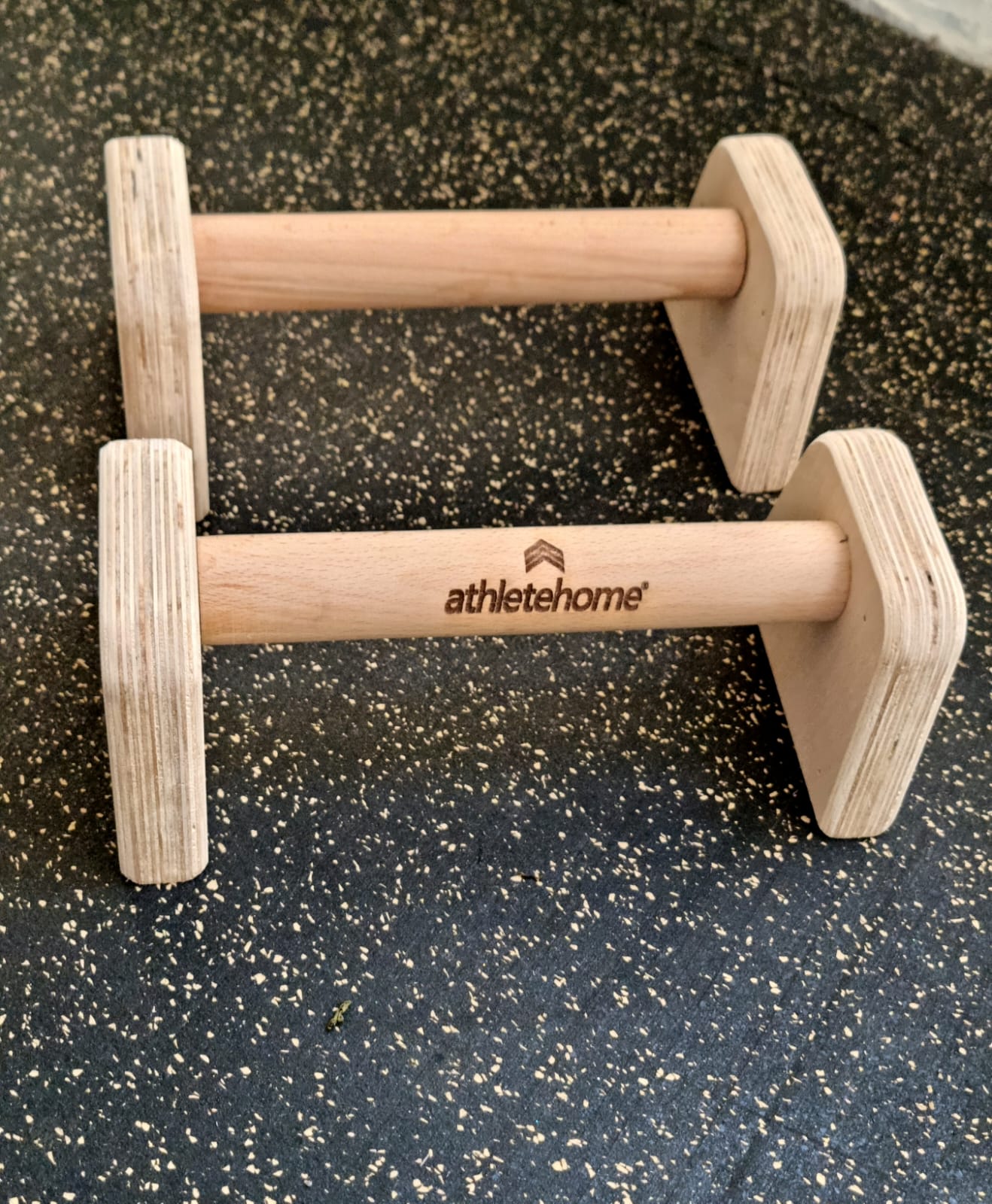 Athlete Home Pro-Grade Wooden Parallettes for Calisthenics & Handstands – Solid Wood Push-Up Bars for Gymnastics, Core Strength, and Full Body Home Workouts