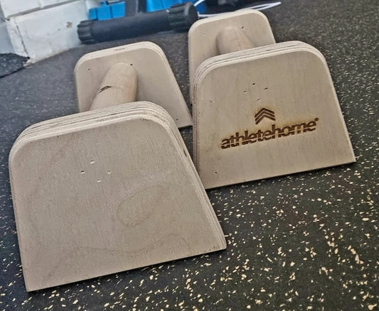 Athlete Home Pro-Grade Wooden Parallettes for Calisthenics & Handstands – Solid Wood Push-Up Bars for Gymnastics, Core Strength, and Full Body Home Workouts