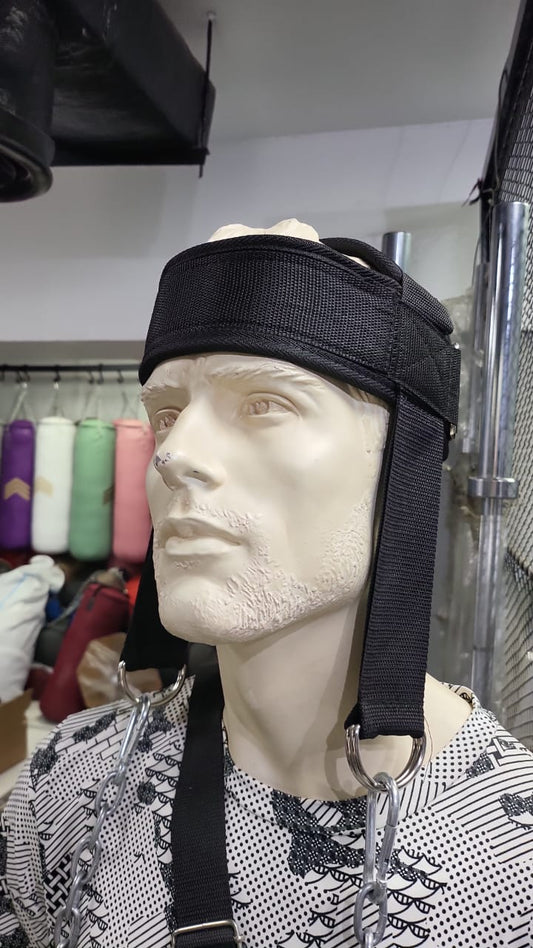 طوق "Titan" الاحترافي لتقوية الرقبة من Athlete Home: أداة تدريب الرأس والرقبة شديدة التحمل لتمارين القوة وكمال الأجسام والوقاية من الإصابات - مع سلسلة فولاذية