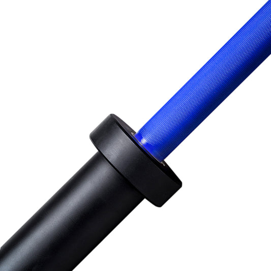 البار الأولمبي الأزرق الاحترافي من Athlete Home | بار تمرين رفع الأثقال عالي التحمل لأداء مثالي في تمارين القوة واللياقة