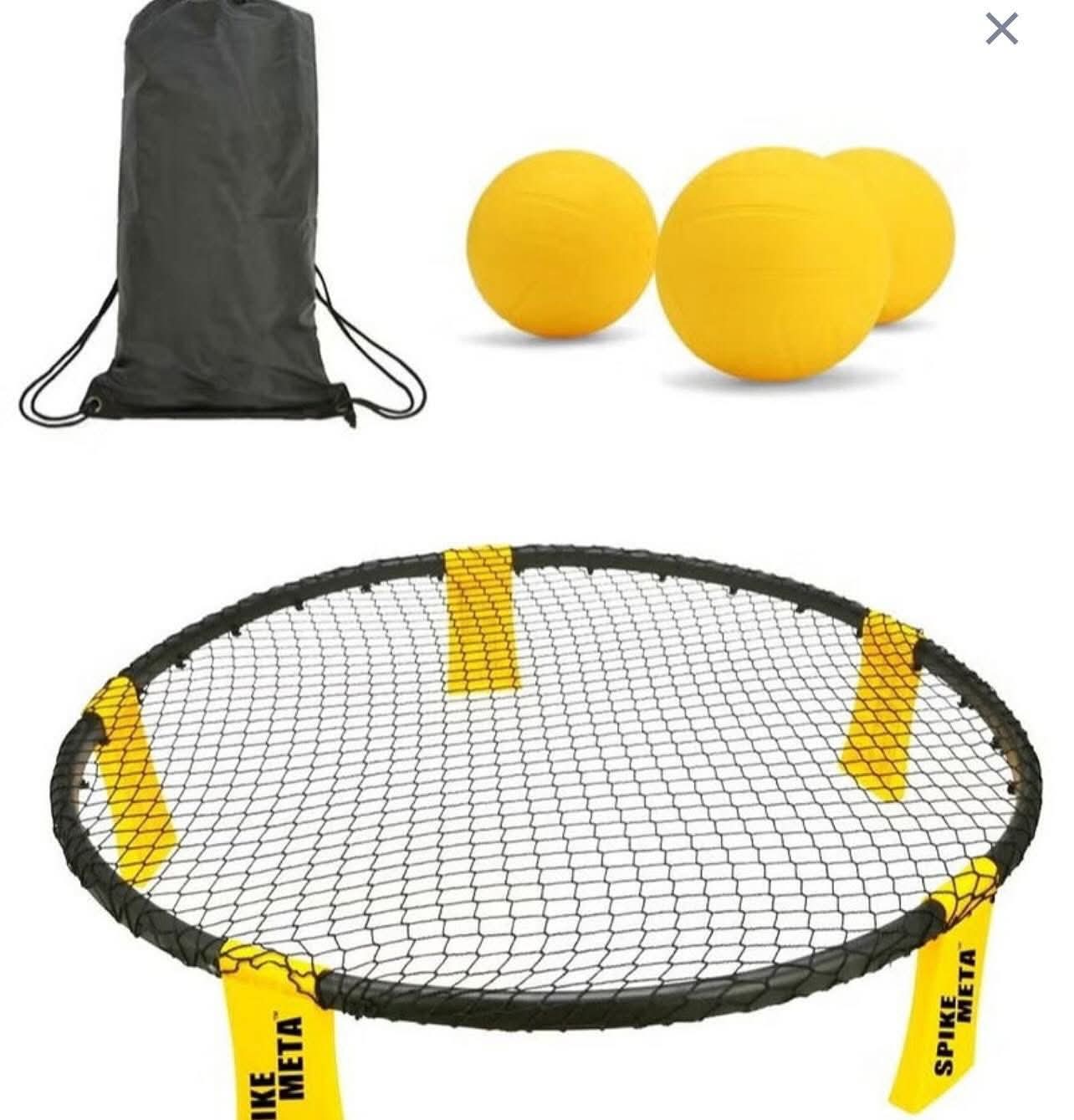 Professional Spikeball Roundnet Set with Training Balls & Carry Bag – Outdoor & Home Cardio, Agility & Reflex Training Game