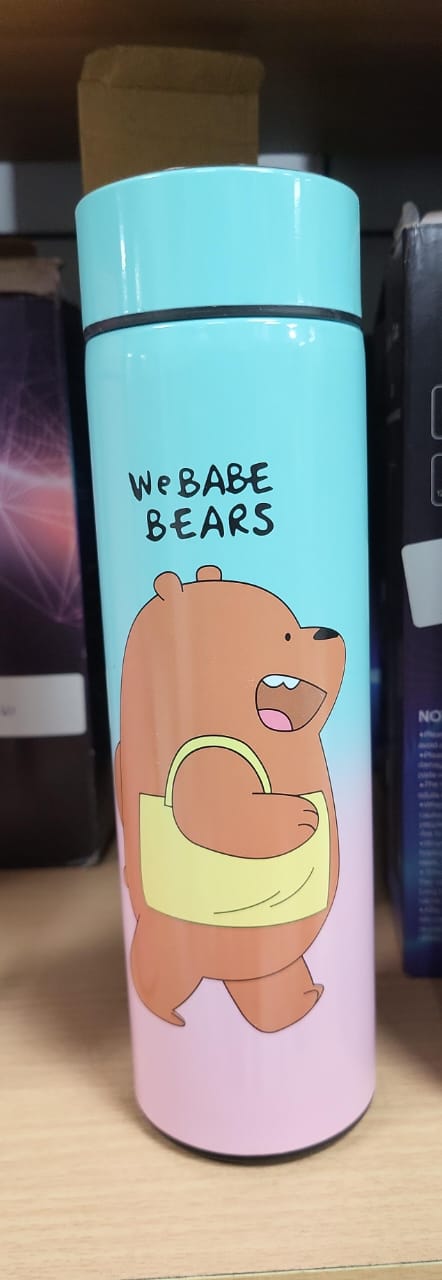 We Bare Bears Insulated Stainless Steel Sports Water Bottle – Leak-Proof Thermal Flask for Gym, Workouts, Office & Daily Hydration
