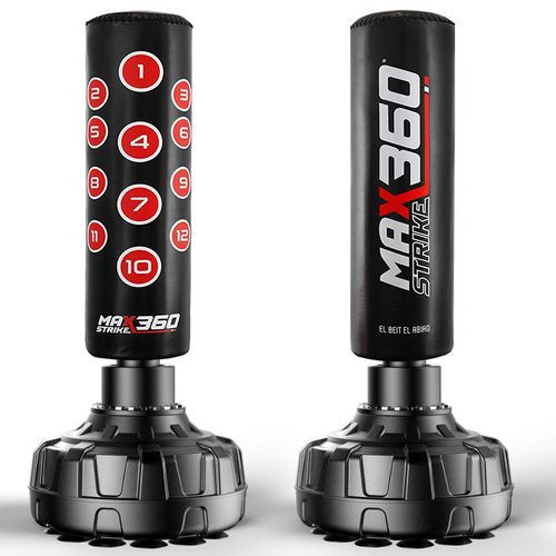 MAX 360 Strike Free-Standing Punching Bag – Professional Home Boxing Trainer for Power, Speed, Reflexes & Fat Burning