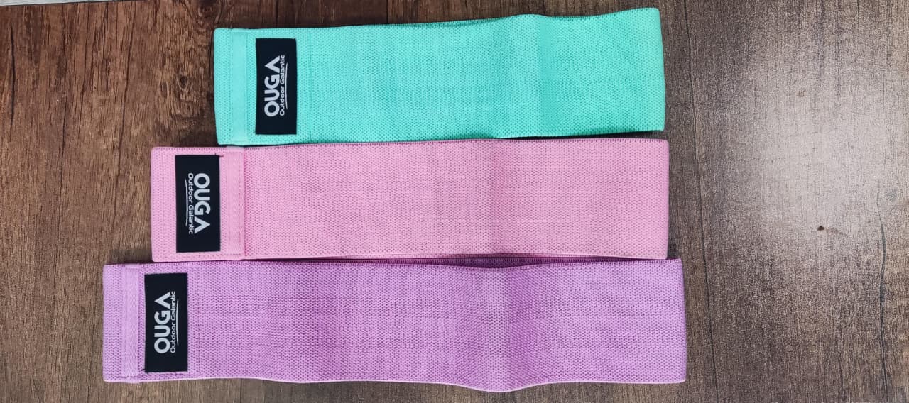 OUGA Premium Fabric Resistance Bands Set – Non-Slip Hip Loop Bands for Glute Activation, Lower Body Strength Training, and Home Workouts