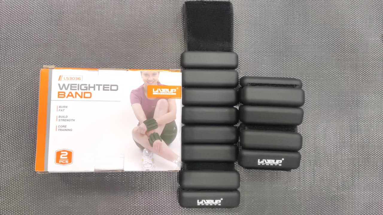 LiveUp Sports Premium Adjustable Wrist & Ankle Weights | Silicone Weighted Bands for Fat Burn, Core Training & Strength Building | 2-Piece Set