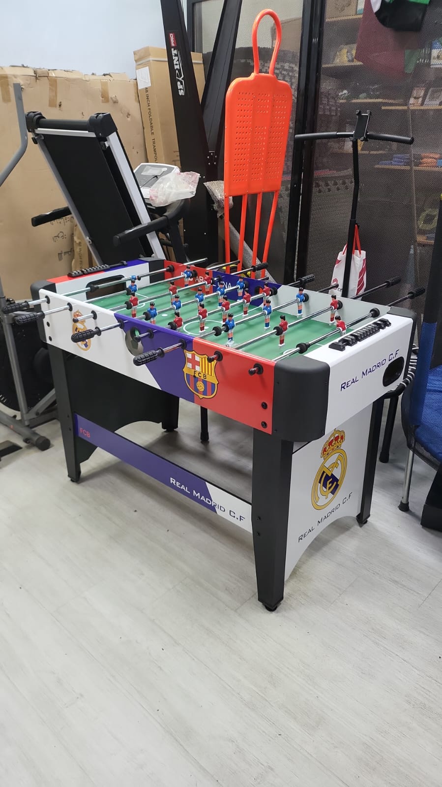 Professional Heavy-Duty Foosball Table (El Clasico Edition - Real Madrid & Barcelona) – Premium Indoor Game Table for Home & Gym Lounge