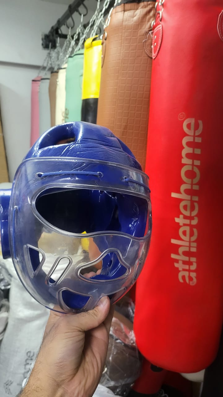 Athlete Home "Guardian" Pro Sparring Headguard with Full-Face Shield – Ultimate Shock-Absorbing Protection for Boxing, MMA, Taekwondo & Karate Training in Egypt