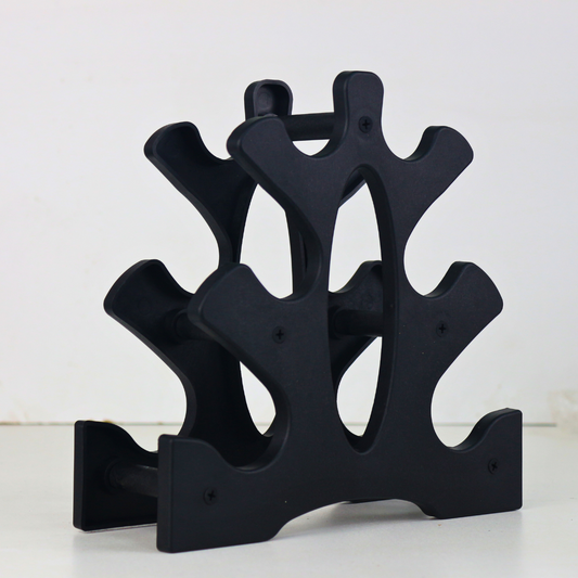 Compact 3-Tier Dumbbell Rack | A-Frame Weight Stand for Home Gym Organization | Heavy-Duty Storage for Neoprene & Vinyl Dumbbells