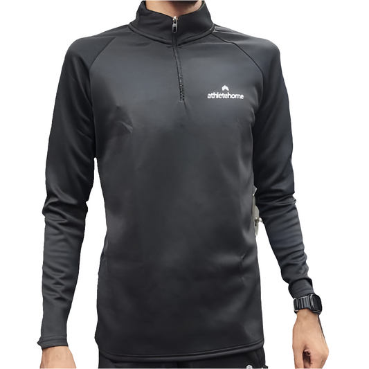 سويتشيرت "مومينتم" الرياضي بربع سحاب من أثليت هوم | تيشيرت رجالي بأكمام طويلة للجري والتمرين | بلوفر رياضي حراري طارد للعرق