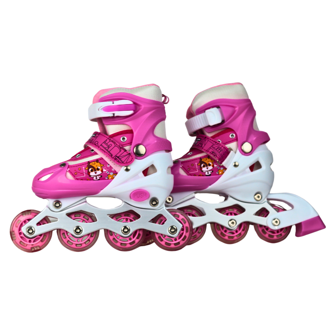 Athlete Home Adjustable Kids Inline Skates - High-Performance Rollerblades for Boys & Girls with Triple-Lock Safety System | Durable & Comfortable Beginner Skates for a Lifetime of Fitness | Red & White