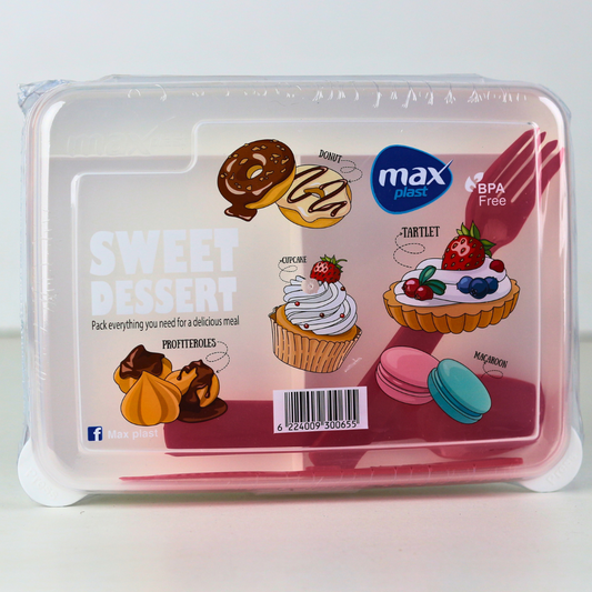 علبة تحضير وجبات للتحكم في الحصص من أتليت هوم | لانش بوكس خالي من مادة BPA مع شوكة للوجبات الخفيفة والحلويات الصحية | صندوق طعام متين وأنيق للرياضيين في مصر