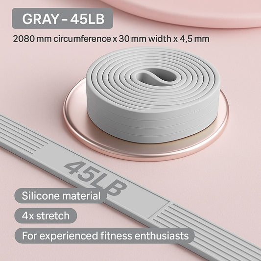 Heavy-Duty Resistance Pull-Up Assist Band  - Premium Silicone Loop for Advanced Strength Training, Bodybuilding, Mobility & Full-Body Home Gym Workouts