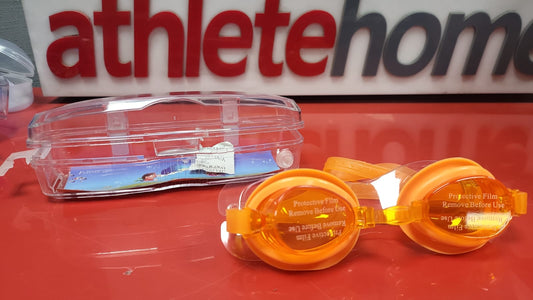 نظارة سباحة برو-فيجن من أثليت هوم | عدسات عاكسة مضادة للضباب والأشعة فوق البنفسجية ومانعة للتسرب | مثالية للمنافسات والتدريب | مع حافظة واقية | للرجال والنساء