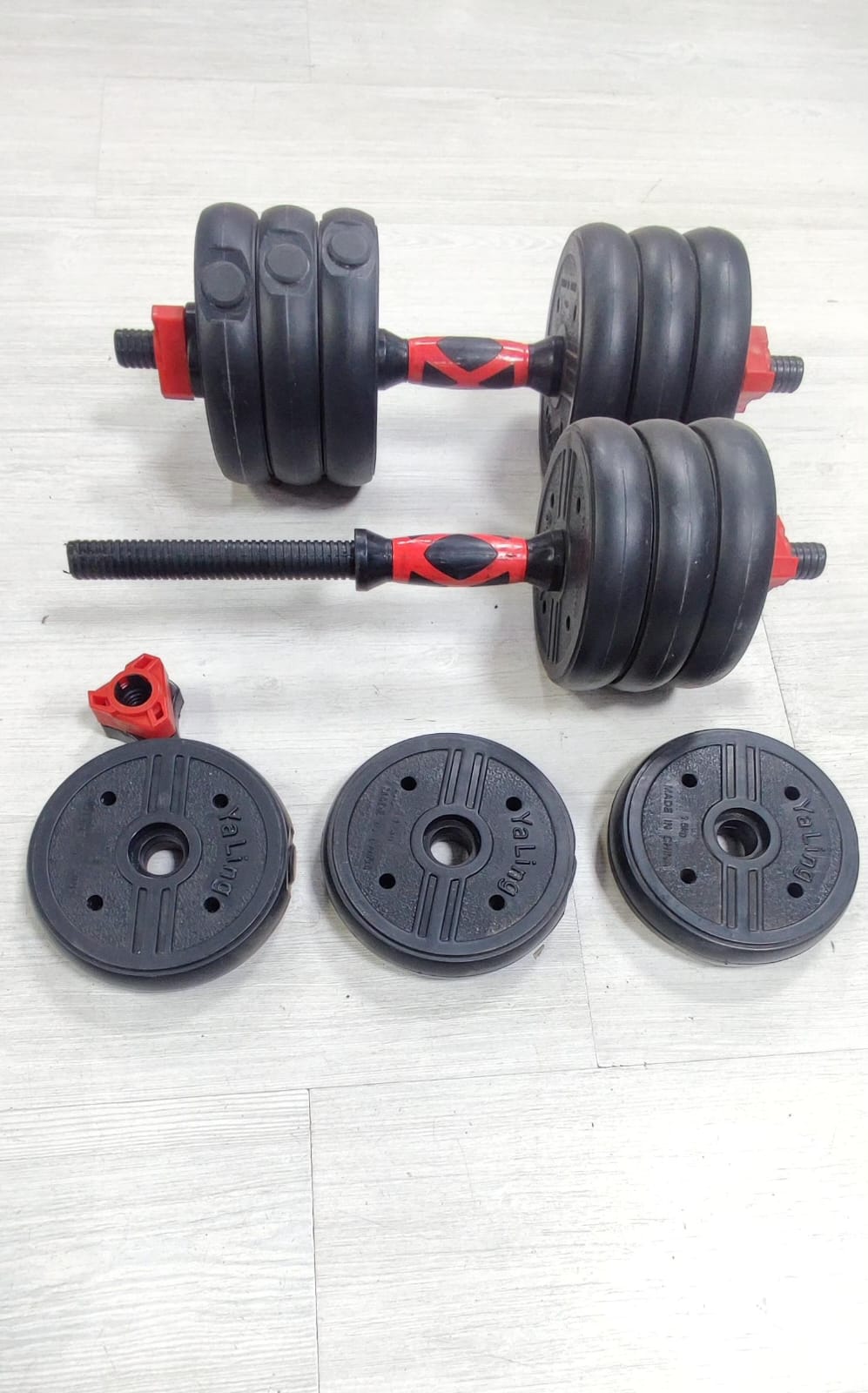 16 kg total Plastic Cement adjustable dumbell Set - Imported