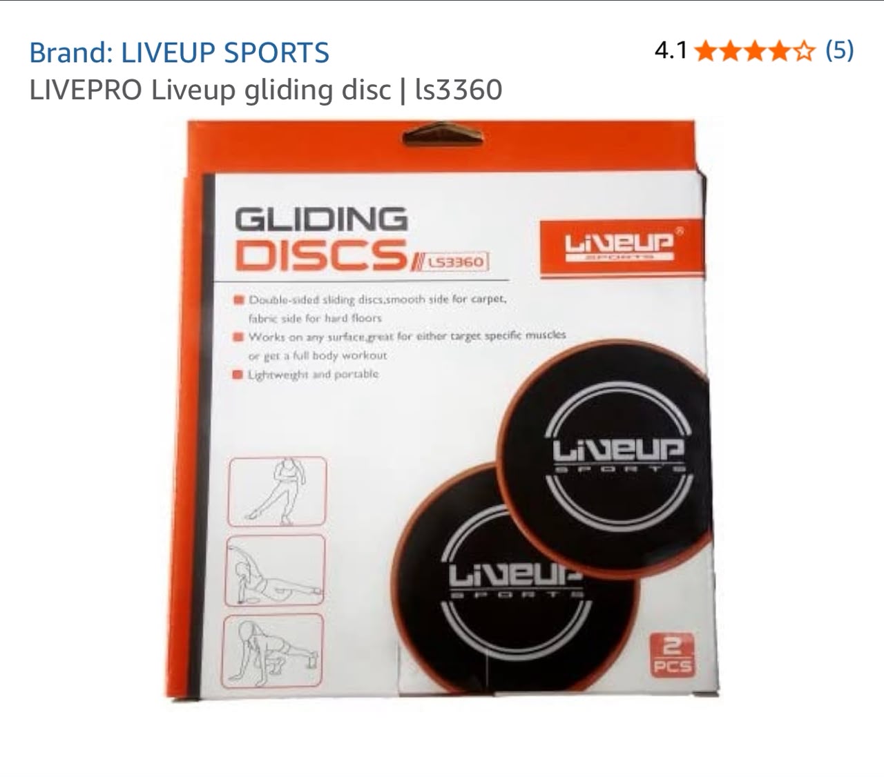 LIVEUP SPORTS Livepro Gliding Discs (LS3360) – Dual-Sided Core Sliders for Home Gym Abs Workout & Strength Training Egypt