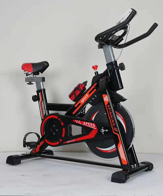 Pro-Series 110 Kg Max Spinning Bike - Heavy-Duty Indoor Cycle for Home Gym Cardio, HIIT & Endurance Training - Adjustable Resistance, Silent Belt Drive & Performance Monitor