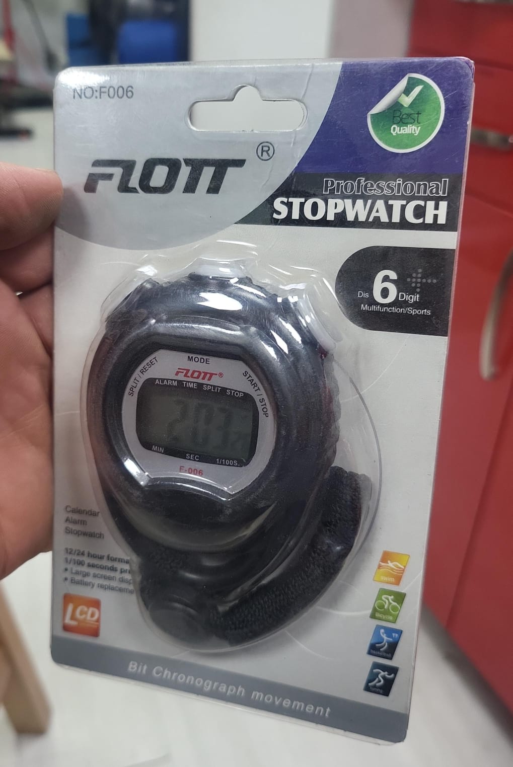 Athlete Home Flott Pro Digital Stopwatch | 30 Lap Memory & Split Timer for Running, Swimming & Coaching | 1/100s Precision Sports Training Stopwatch