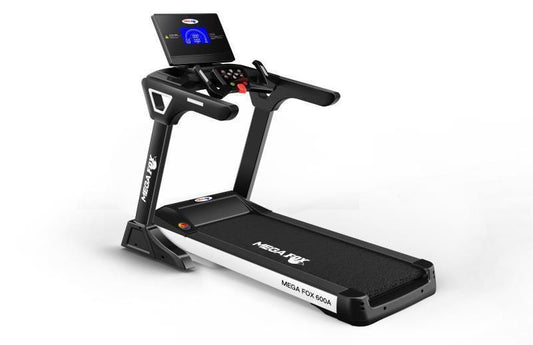 مشاية كهربائية احترافية MEGA FOX 600A - جهاز جري للمنزل بموتور قوي وميل أوتوماتيكي وسطح مبطن لتمارين الكارديو عالية الأداء