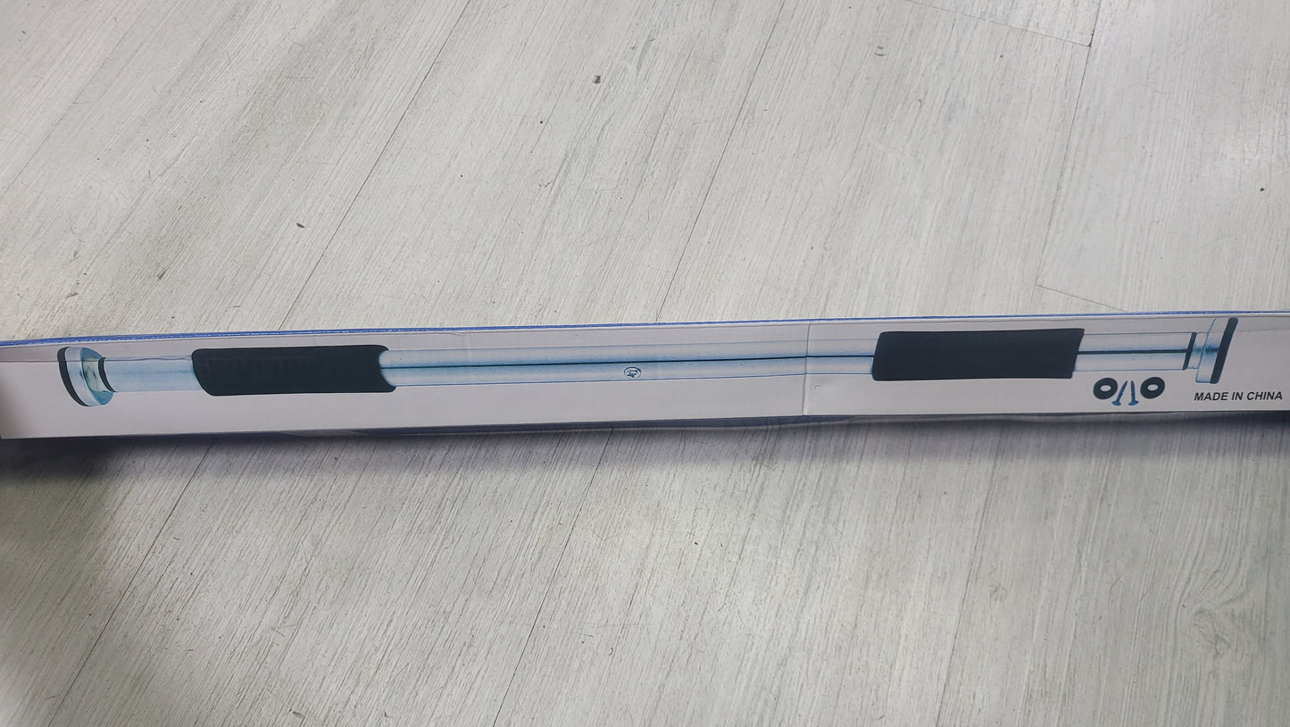 Doorway pull-up bar with padded handles, screw-in - without - preferably with screws - for pull-up exercises or a sandbag holder.