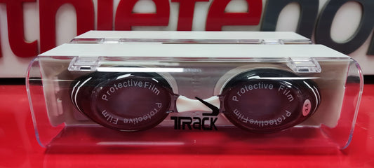 نظارة سباحة طبية من TRACK | عدسات تصحيحية لرؤية فائقة الوضوح | مضادة للضباب، حماية من الأشعة فوق البنفسجية، مانعة للتسرب | للمنافسات والتمارين للرجال والنساء مع حافظة