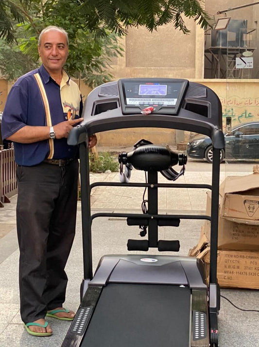 Mega Fox 3-in-1 Motorized 160 Kg Max Treadmill with Massage Belt & Sit-Up Bar – Complete Home Gym for Cardio, Core Strength, and Recovery - Ideal for Weight Loss in Egypt