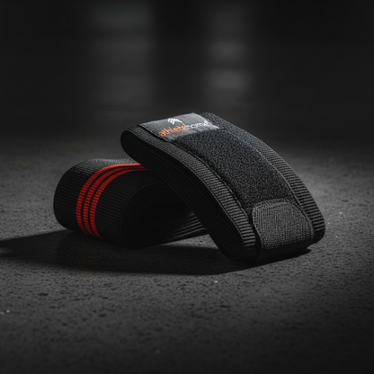 Athlete Home Knee Support Wraps | Adjustable Compression for Weightlifting, Crossfit & Powerlifting