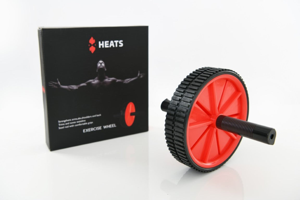 عجلة البطن الاحترافية HEATS - عجلة تمرين فائقة العرض لتحقيق أقصى استقرار للجذع - أداة تمارين البطن للجيم المنزلي ونحت عضلات  3414