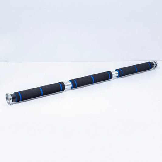 Doorway pull-up bar with padded handles, screw-in - without - preferably with screws - for pull-up exercises or a sandbag holder.