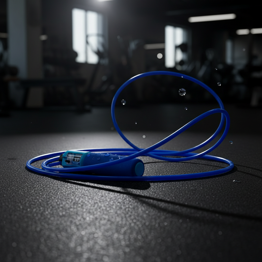 حبل نط بعداد "Track & Burn" من Athlete Home | حبل قفز قابل للتعديل بمقابض فوم مانعة للانزلاق | لتتبع تمارين الكارديو والهيت وحرق الدهون